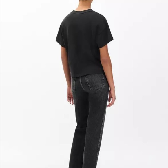 rag & bone Black Kelly Boxy Cotton Tee - Picture 5 of 6